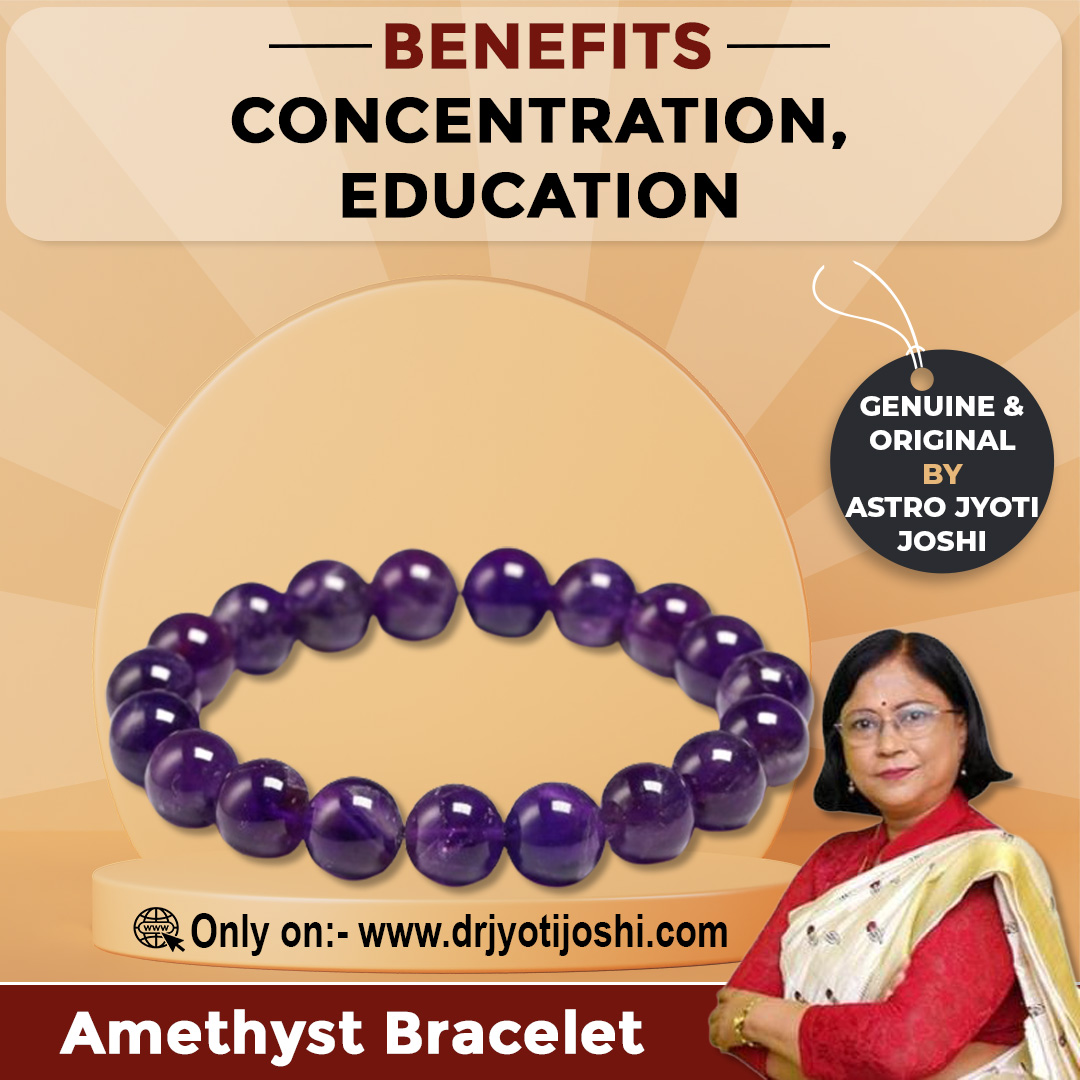 Stress Relief - Labradorite Crescent & Amethyst Bracelet